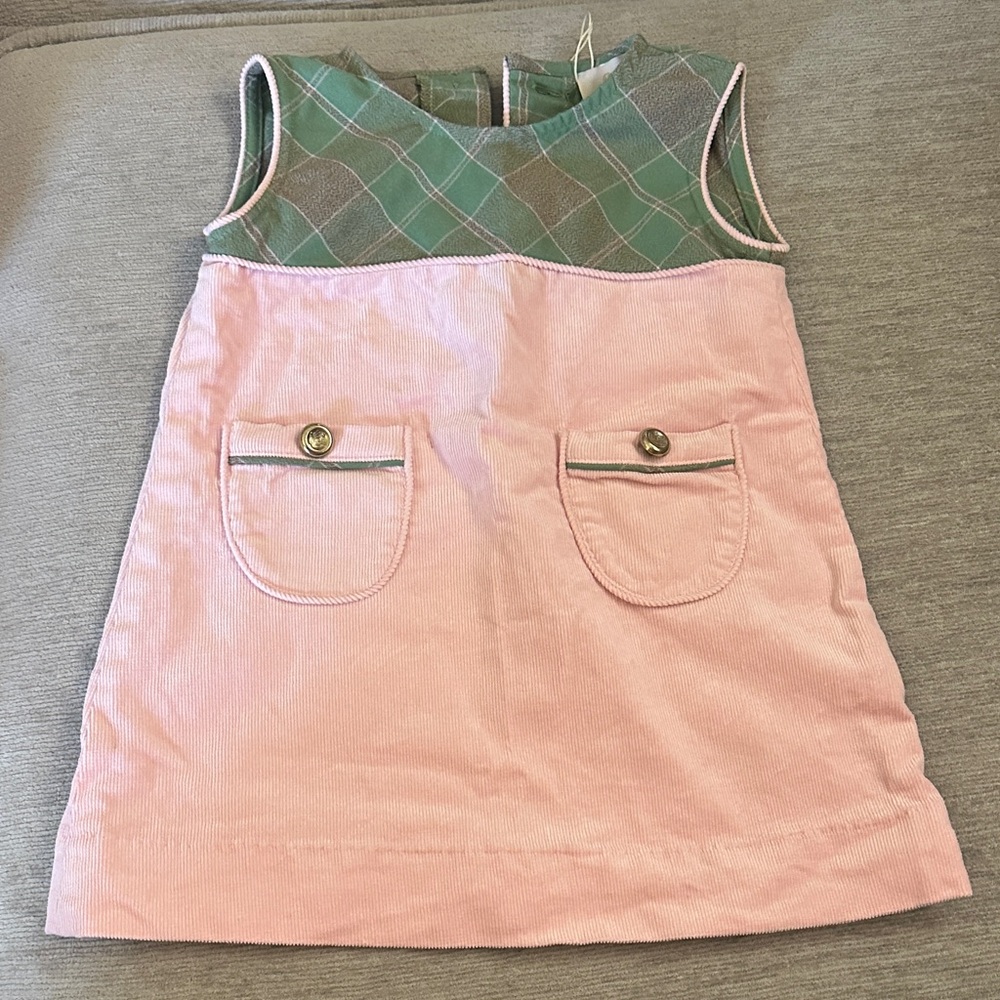 The Beaufort Bonnet Company Pink and Green Plaid Dress